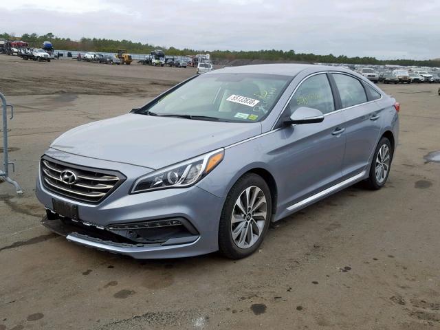 5NPE34AF7FH031653 - 2015 HYUNDAI SONATA SPO GRAY photo 2