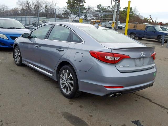 5NPE34AF7FH031653 - 2015 HYUNDAI SONATA SPO GRAY photo 3