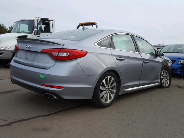 5NPE34AF7FH031653 - 2015 HYUNDAI SONATA SPO GRAY photo 4