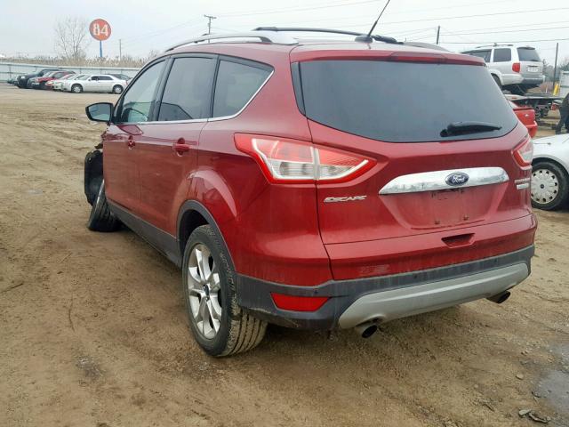 1FMCU0JX7EUA51360 - 2014 FORD ESCAPE TIT RED photo 3