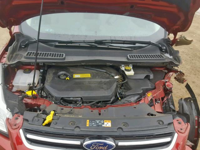 1FMCU0JX7EUA51360 - 2014 FORD ESCAPE TIT RED photo 7