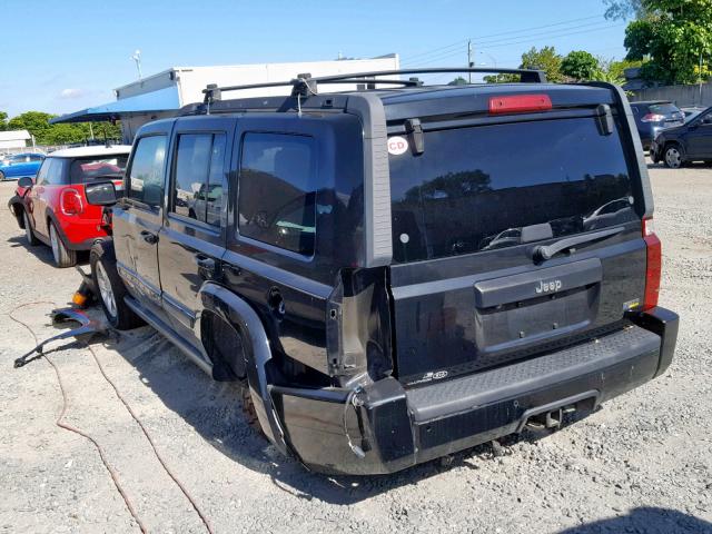 1J8HH48P77C676399 - 2007 JEEP COMMANDER BLACK photo 3