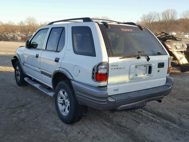 4S2CK58W024315779 - 2002 ISUZU RODEO S WHITE photo 3