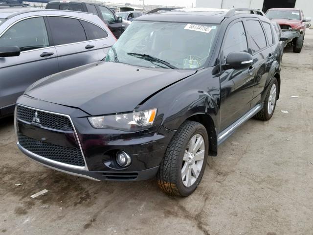 JA4JT3AW3BU037453 - 2011 MITSUBISHI OUTLANDER BLACK photo 2