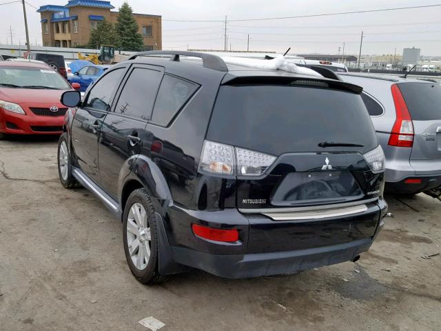 JA4JT3AW3BU037453 - 2011 MITSUBISHI OUTLANDER BLACK photo 3