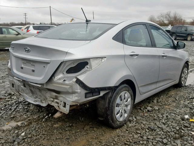 KMHCT4AE5GU982175 - 2016 HYUNDAI ACCENT SE SILVER photo 4