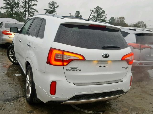 5XYKW4A72EG530269 - 2014 KIA SORENTO SX WHITE photo 3