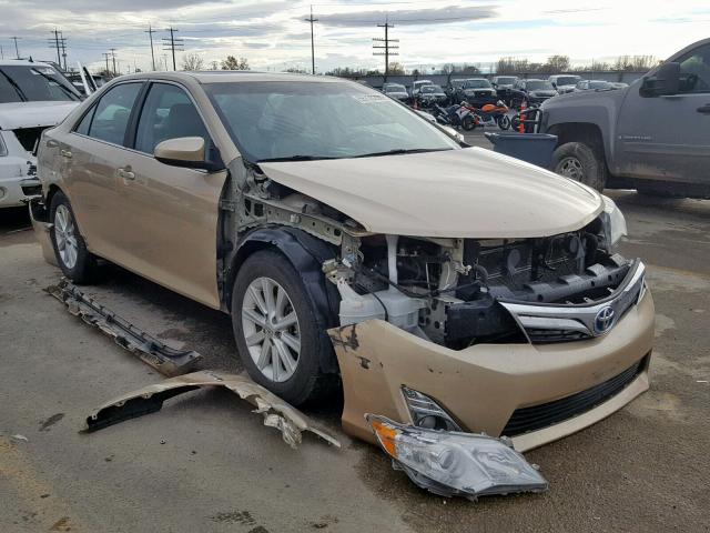 4T1BD1FK3CU010378 - 2012 TOYOTA CAMRY HYBR TAN photo 1