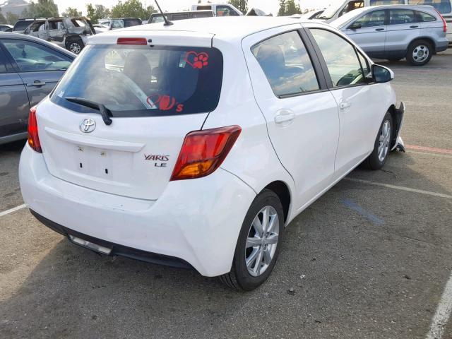 VNKKTUD39HA072291 - 2017 TOYOTA YARIS L WHITE photo 4