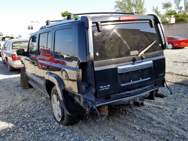1J8HG58227C587062 - 2007 JEEP COMMANDER BLACK photo 3