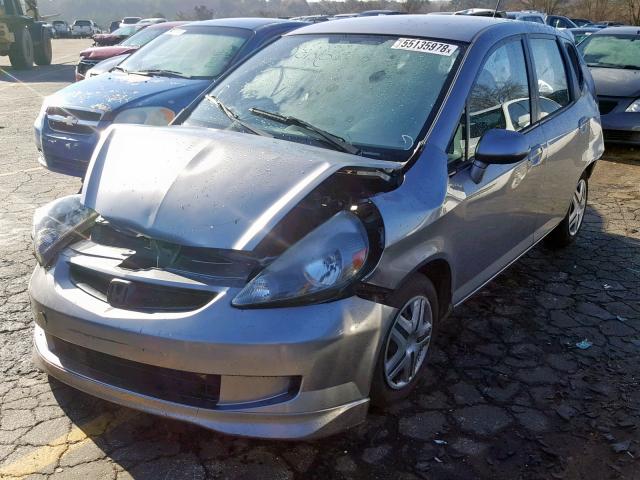 JHMGD38477S023199 - 2007 HONDA FIT GRAY photo 2