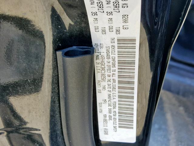 1J4RH4GK3AC102501 - 2010 JEEP COMMANDER BLACK photo 10