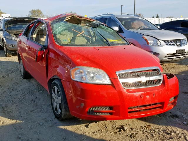 KL1TD5DE1AB125736 - 2010 CHEVROLET AVEO LS RED photo 1