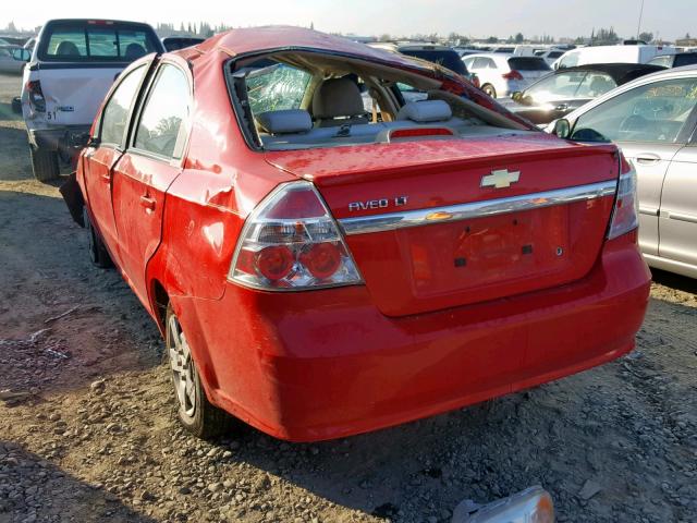 KL1TD5DE1AB125736 - 2010 CHEVROLET AVEO LS RED photo 3