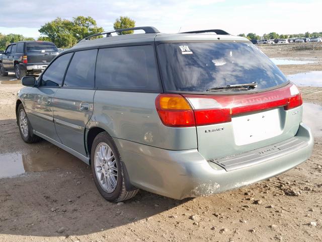 4S3BH625047303127 - 2004 SUBARU LEGACY L S GREEN photo 3