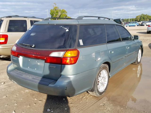 4S3BH625047303127 - 2004 SUBARU LEGACY L S GREEN photo 4