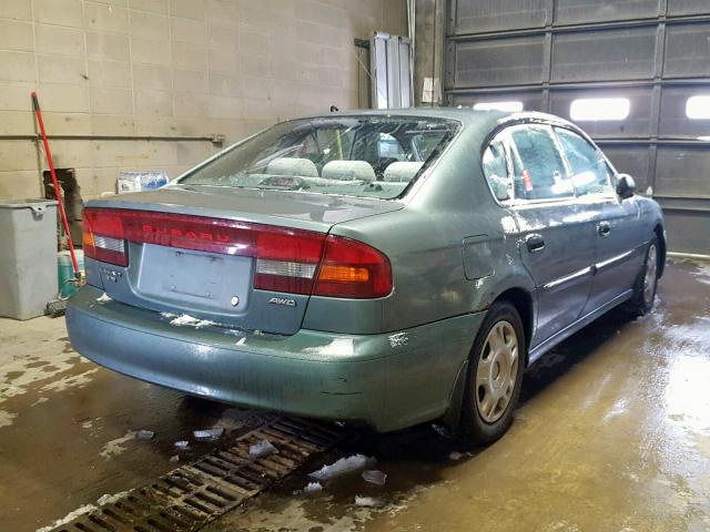 4S3BE635927213589 - 2002 SUBARU LEGACY L GREEN photo 4