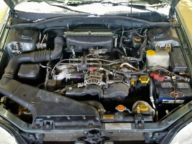 4S3BE635927213589 - 2002 SUBARU LEGACY L GREEN photo 7