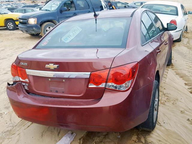 1G1PA5SH0D7181201 - 2013 CHEVROLET CRUZE LS BROWN photo 4