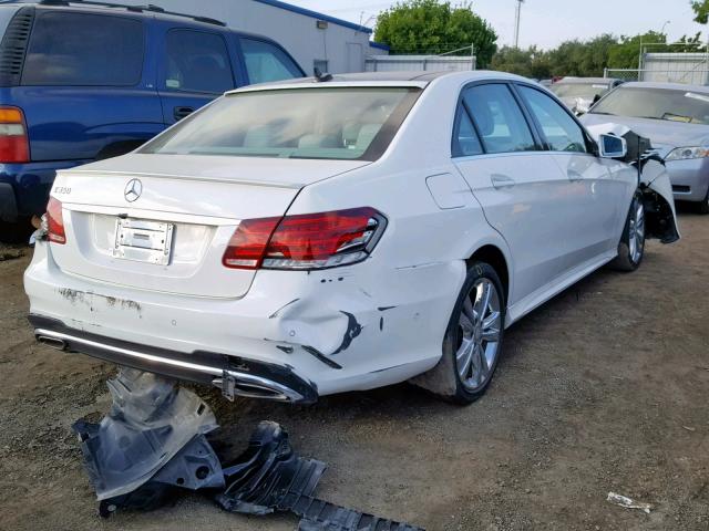 WDDHF5KB5EA970298 - 2014 MERCEDES-BENZ E 350 WHITE photo 4