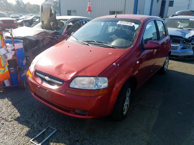 KL1TD66606B664786 - 2006 CHEVROLET AVEO BASE Qırmızı foto 2