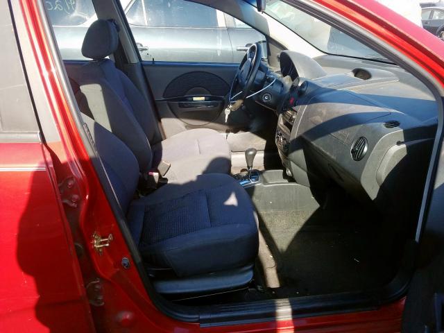 KL1TD66606B664786 - 2006 CHEVROLET AVEO BASE Qırmızı foto 5