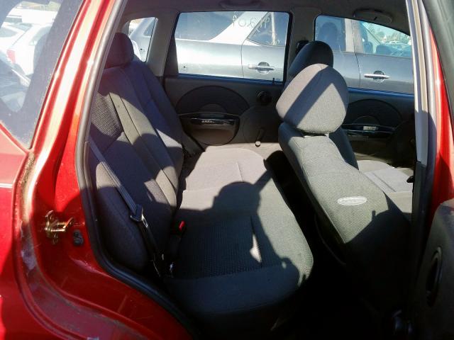 KL1TD66606B664786 - 2006 CHEVROLET AVEO BASE Qırmızı foto 6