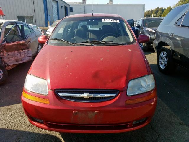 KL1TD66606B664786 - 2006 CHEVROLET AVEO BASE Qırmızı foto 9