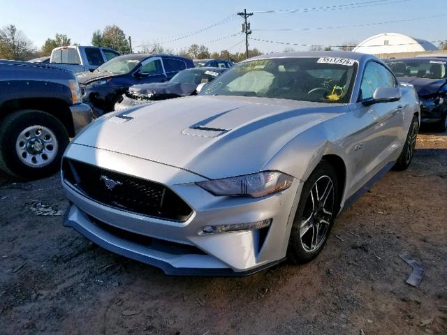 1FA6P8CF7K5159291 - 2019 FORD MUSTANG GT SILVER photo 2