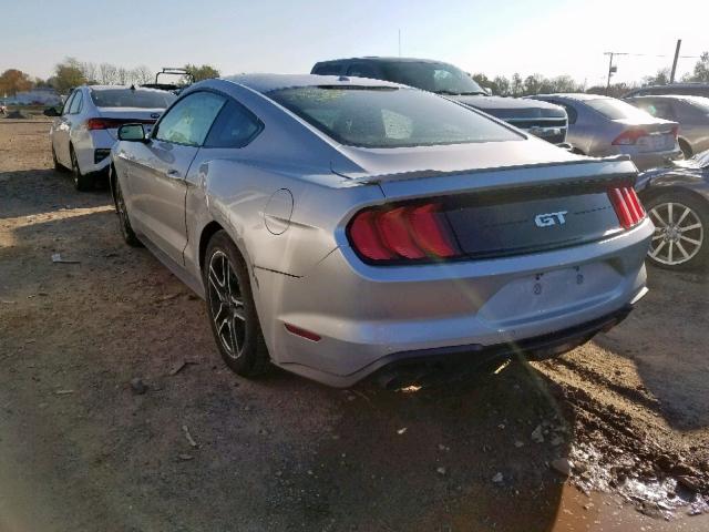 1FA6P8CF7K5159291 - 2019 FORD MUSTANG GT SILVER photo 3