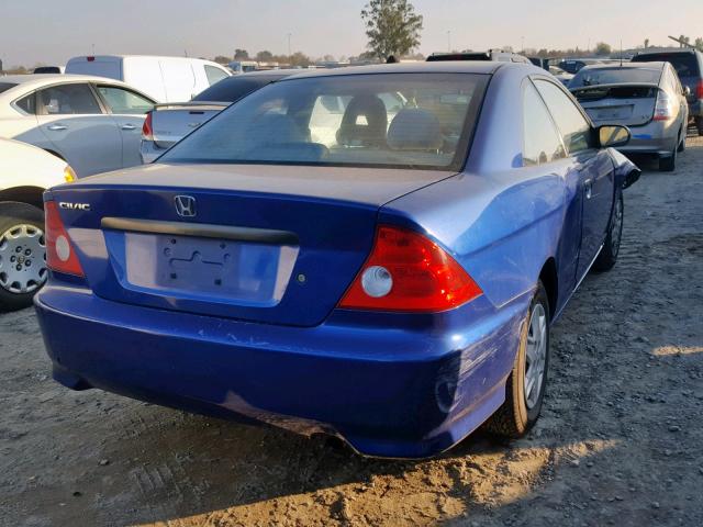 1HGEM22144L039756 - 2004 HONDA CIVIC DX V BLUE photo 4