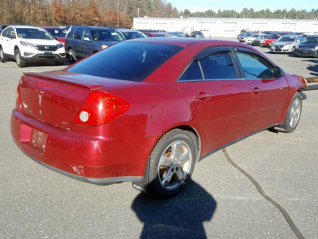 1G2ZH528954157773 - 2005 PONTIAC G6 GT RED photo 4