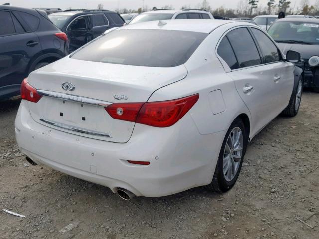 JN1BV7AP3EM675133 - 2014 INFINITI Q50 BASE WHITE photo 4