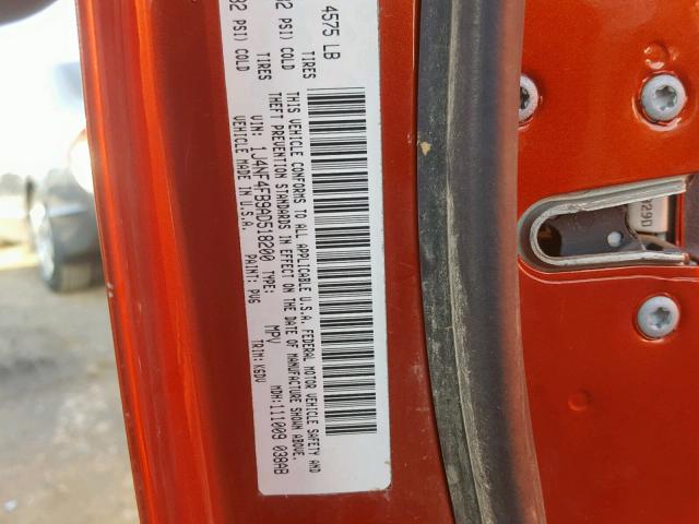 1J4NF4FB9AD518200 - 2010 JEEP COMPASS SP 橙色 照片 10