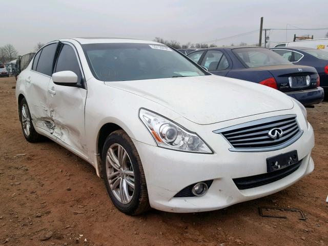 JN1CV6ARXDM768830 - 2013 INFINITI G37 WHITE photo 1