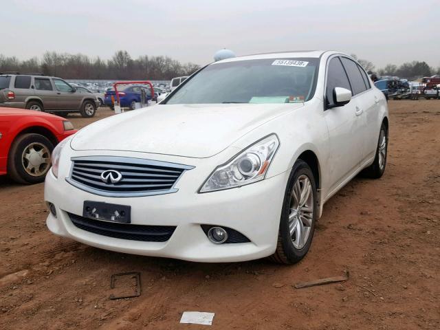 JN1CV6ARXDM768830 - 2013 INFINITI G37 WHITE photo 2