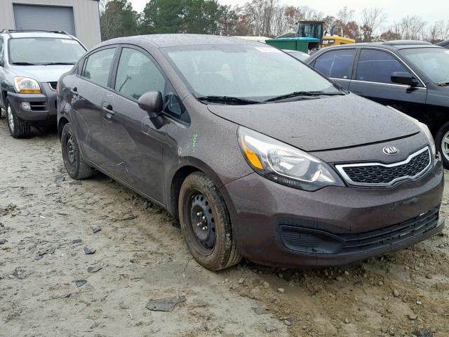 KNADN4A32D6158861 - 2013 KIA RIO EX BROWN photo 1