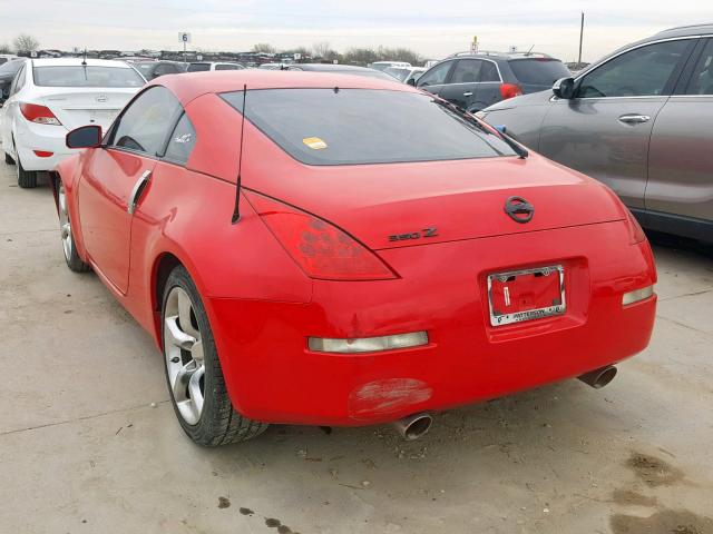 JN1BZ34E38M751235 - 2008 NISSAN 350Z COUPE RED photo 3