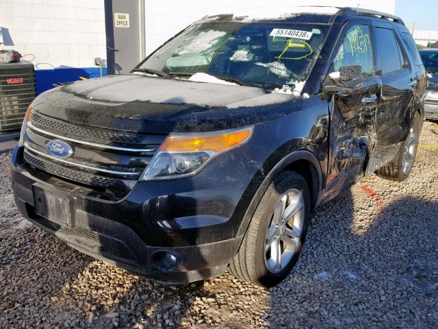 1FMHK8F82CGA01912 - 2012 FORD EXPLORER L BLACK photo 2