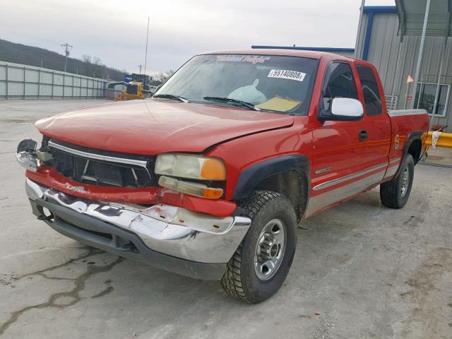 1GTGK29U9XZ527096 - 1999 GMC NEW SIERRA RED photo 2