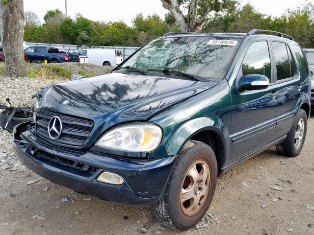 4JGAB54E82A364726 - 2002 MERCEDES-BENZ ML 320 GREEN photo 2