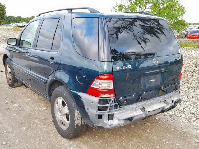 4JGAB54E82A364726 - 2002 MERCEDES-BENZ ML 320 GREEN photo 3