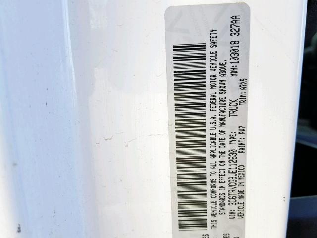 3C6TRVCG9JE112630 - 2018 RAM PROMASTER 白色 照片 10