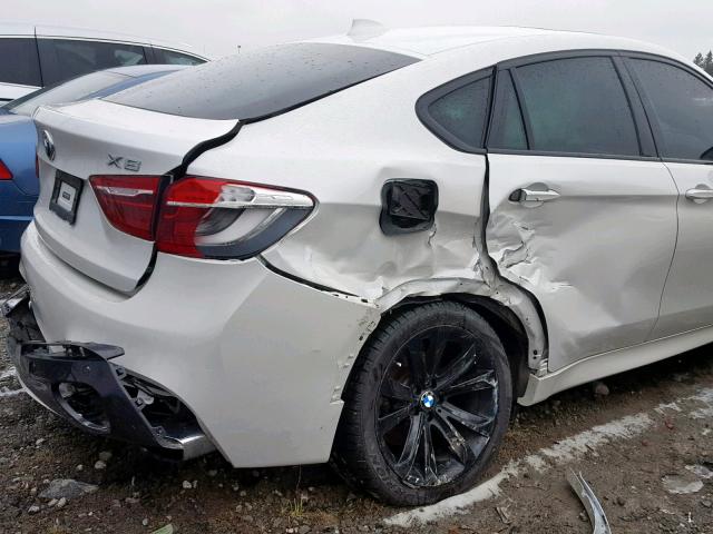 5UXKU2C57G0N82865 - 2016 BMW X6 XDRIVE3 WHITE photo 9