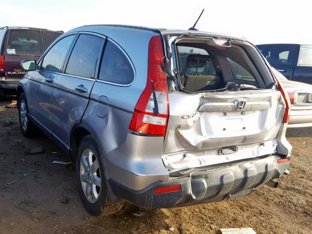 JHLRE48787C014709 - 2007 HONDA CR-V EXL SILVER photo 3