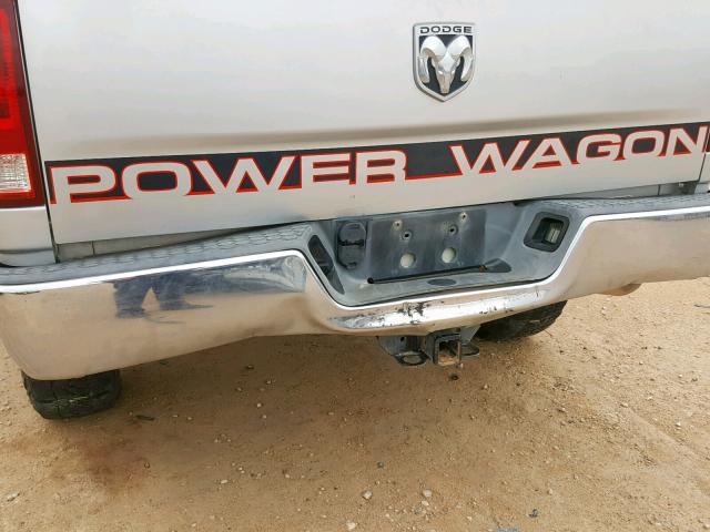 3D7TT2CT1AG139515 - 2010 DODGE RAM 2500 SILVER photo 9