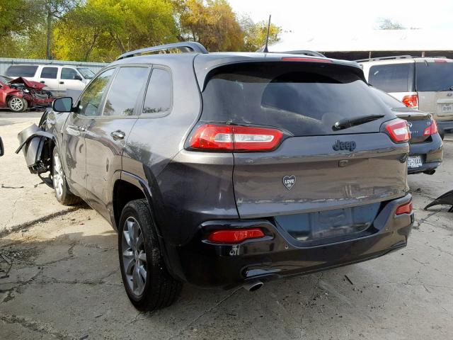 1C4PJLCB1JD589080 - 2018 JEEP CHEROKEE L GRAY photo 3