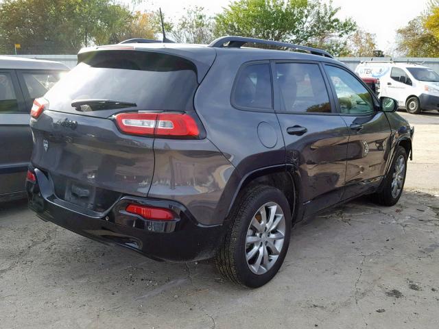 1C4PJLCB1JD589080 - 2018 JEEP CHEROKEE L GRAY photo 4