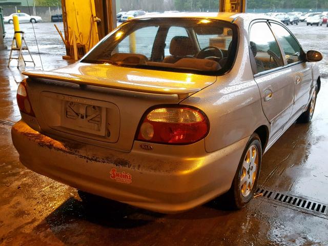 KNAFB121615047857 - 2001 KIA SEPHIA BAS SILVER photo 4