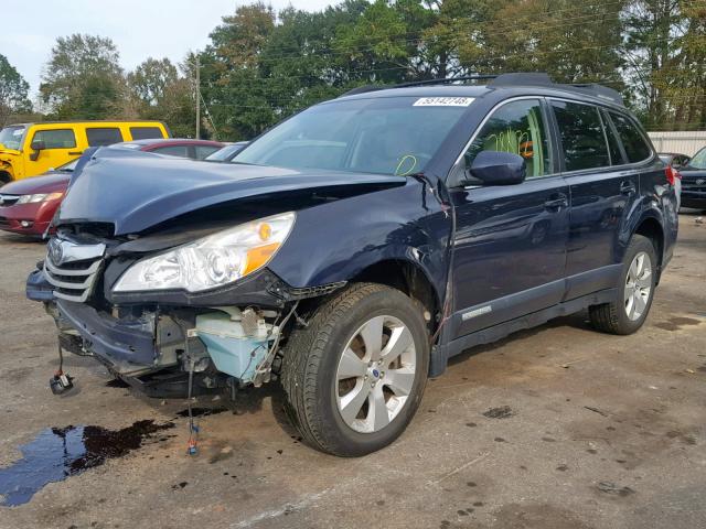 4S4BRDKC2C2230026 - 2012 SUBARU OUTBACK 3. BLUE photo 2